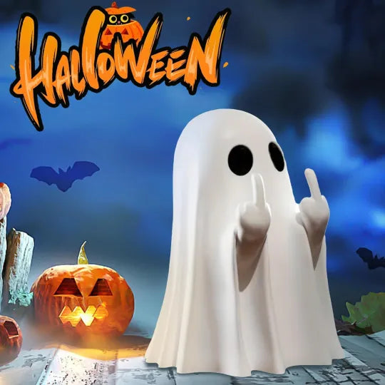 Halloween Ghost Figurine - Spooky Resin Ghost Statue