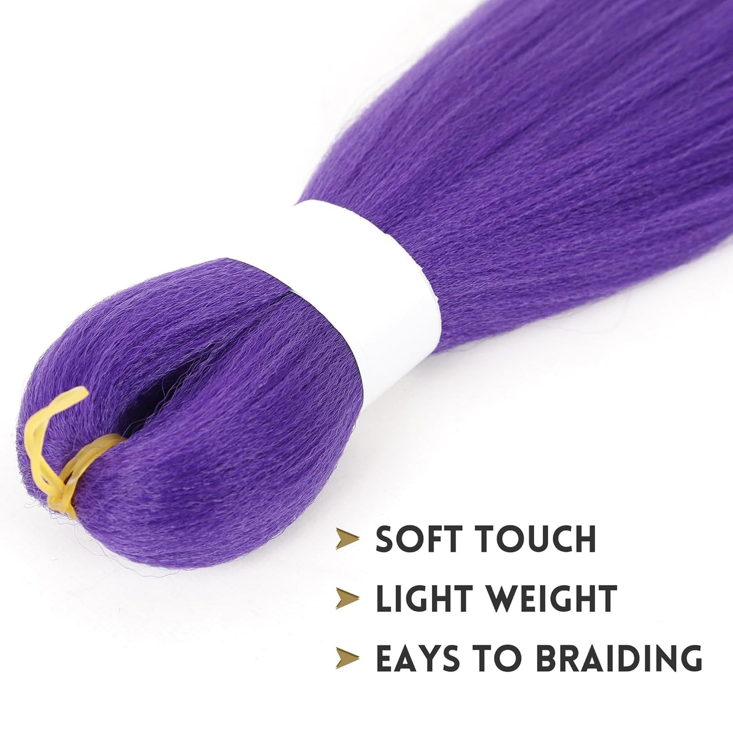 Purple Braiding Hair Extensions – Synthetic Pre-Stretched Jumbo Hair for Halloween & Cosplay