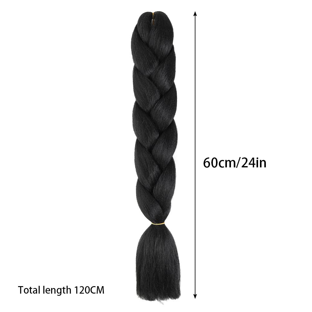 Purple Braiding Hair Extensions – Synthetic Pre-Stretched Jumbo Hair for Halloween & Cosplay