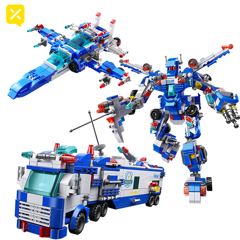 700pcs City Patrol Police Department Car Building Blocks Vehicle Truck Action Figure Bricks Toy Children's' Construction Tool Kit Toys, Best Learning and Role-Playing Gift for Thanksgiving Halloween Christmas Boys Girls