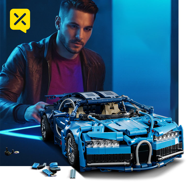 1144 cool building block racing cars, sports car models, super sports car, easy splicing and easy operation, good holiday gifts, suitable for Christmas and other holiday gifts