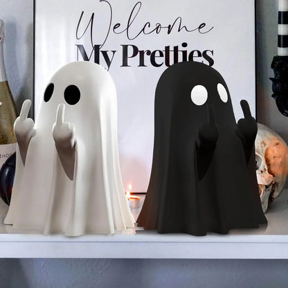 Halloween Ghost Figurine - Spooky Resin Ghost Statue