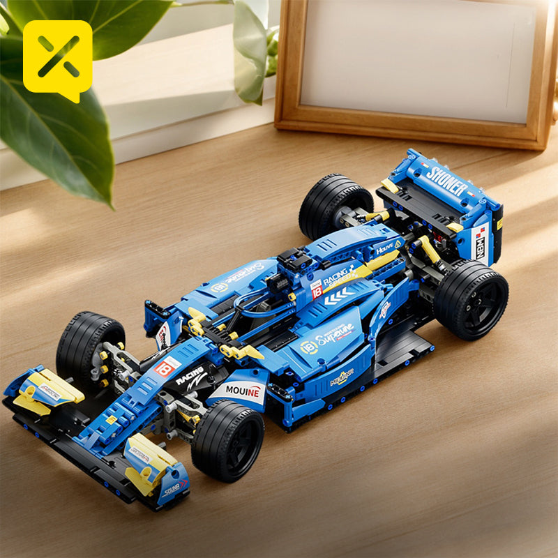 1137PCS creative red Formula F1 racing building blocks toy car, 1:10 classic restoration, restoration of racing machinery, desktop bookshelf ornaments collection preferred! Christmas/Birthday/New Year/Graduation Season/Thanksgiving Gift!