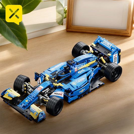 1137PCS creative red Formula F1 racing building blocks toy car, 1:10 classic restoration, restoration of racing machinery, desktop bookshelf ornaments collection preferred! Christmas/Birthday/New Year/Graduation Season/Thanksgiving Gift!