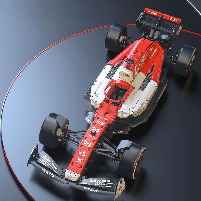 Red and white sports car building blocks toys, cool appearance, educational toys, splicing simple and good operation, festival gifts birthday, Christmas, Halloween, Thanksgiving, New Year gifts, toys for children