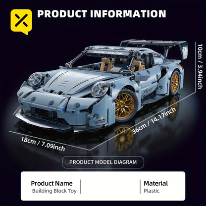 937PCS classic 911 sports car building blocks! 1:14 realistic restore sports car details, double the fun, finished ornaments & collection of double online, perfect educational toys. Christmas/Birthday/New Year/Graduation Season/Thanksgiving Gift Priority!