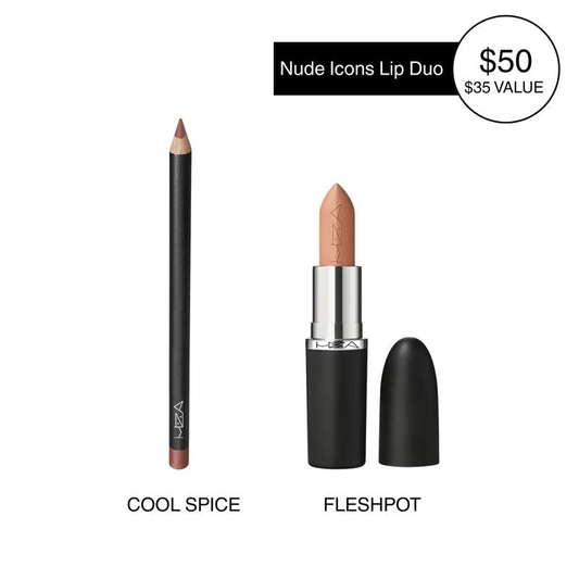 HZA Nude Icons Lip Duo - Lip Pencil + H·Z·Aximal Sleek Satin Lipstick