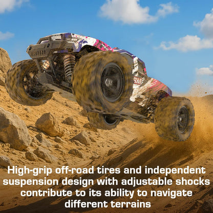 Remote Control Car, 1:18 All Terrain Fast Rc Cars 40+ KPH, 4X4 Off Road Electric Vehicle with 2.4 GHz Rc Monster Truck for Adults Kids Gifts, Waterproof Running in Wet Conditions