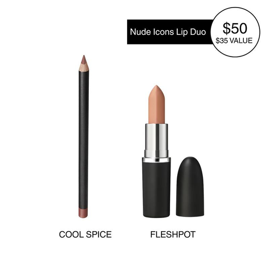 Nude Icons Lip Duo - Lip Pencil +  Sleek Satin Lipstick