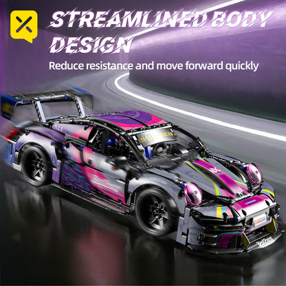 1620pcs 1:10 Cyberpunk series, sports car model assembly cool racing building blocks sports car series building blocks, technological design, simple splicing and easy operation suitable for collectors