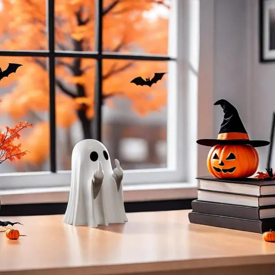 Halloween Ghost Figurine - Spooky Resin Ghost Statue