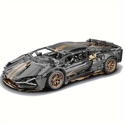 1280pcs remote control black gold building blocks assembled model, splicing simple operation, suitable as a birthday, Christmas, Halloween, Thanksgiving, New Year, party gift