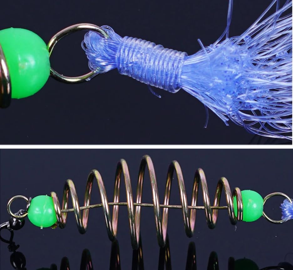 5pcs/set Copper Spring Fishing Net Trap with Luminous Beads