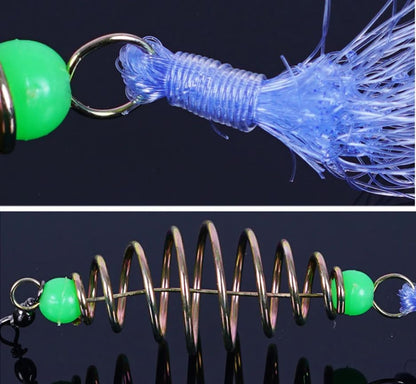 5pcs/set Copper Spring Fishing Net Trap with Luminous Beads