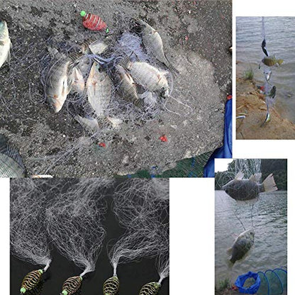 5pcs/set Copper Spring Fishing Net Trap with Luminous Beads