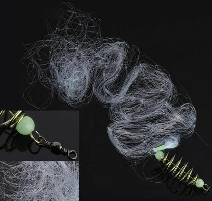 5pcs/set Copper Spring Fishing Net Trap with Luminous Beads