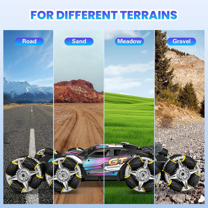 8WD Gesture Sensing RC Stunt Car, Hand Controlled Remote Control Car Toys for Ages 8-13 Boys, 2.4Ghz Transform Drift Climbing Off Road RC Cars, Kids Cool Birthday Gifts Ideas for 6 7 8 9 Year Old Boy