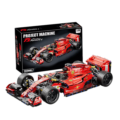 1163 pcs building block car, off-road vehicle racing car, cool black and red appearance science and technology design, splicing is simple and easy to operate, suitable for tide lovers holiday gifts