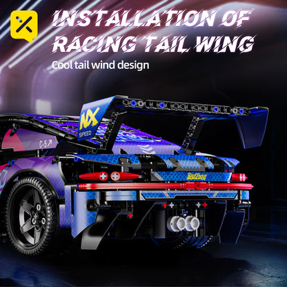 1620pcs 1:10 Cyberpunk series, sports car model assembly cool racing building blocks sports car series building blocks, technological design, simple splicing and easy operation suitable for collectors
