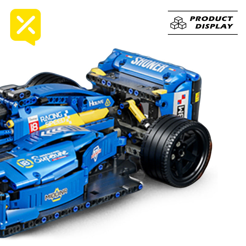 1137PCS creative red Formula F1 racing building blocks toy car, 1:10 classic restoration, restoration of racing machinery, desktop bookshelf ornaments collection preferred! Christmas/Birthday/New Year/Graduation Season/Thanksgiving Gift!