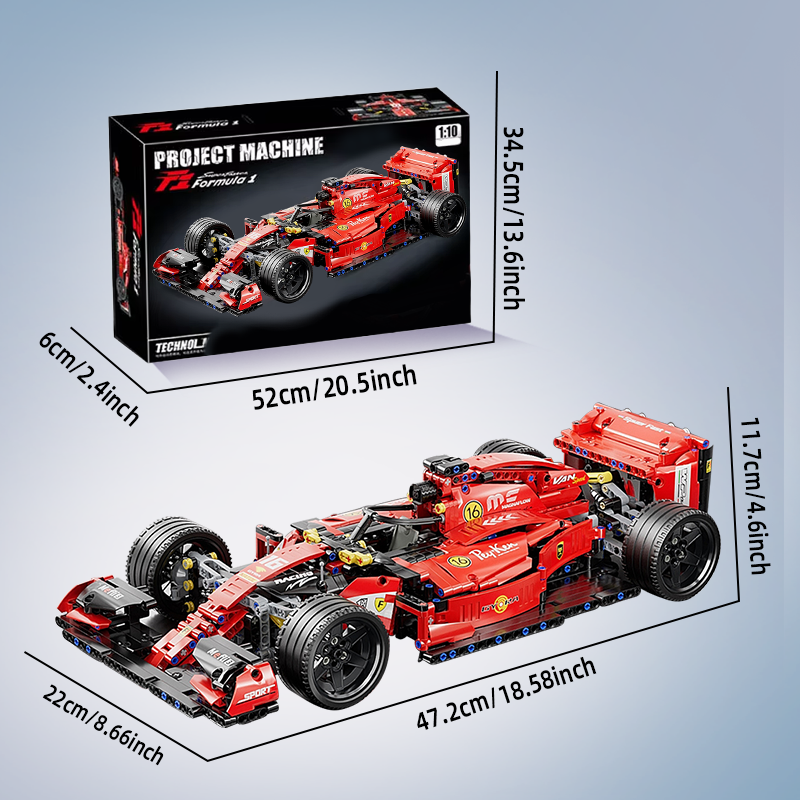 1163 pcs building block car, off-road vehicle racing car, cool black and red appearance science and technology design, splicing is simple and easy to operate, suitable for tide lovers holiday gifts