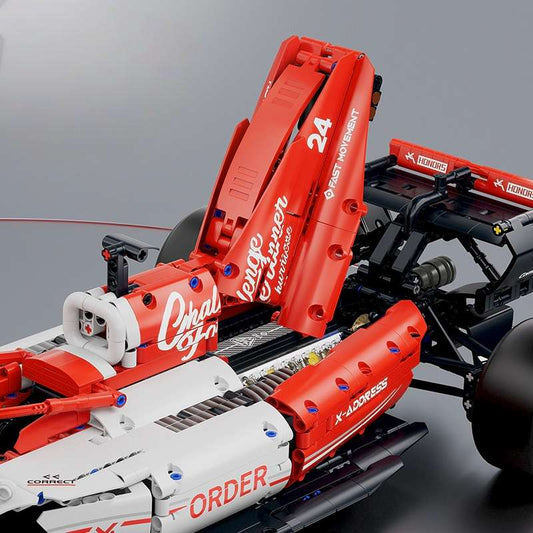 Red and white sports car building blocks toys, cool appearance, educational toys, splicing simple and good operation, festival gifts birthday, Christmas, Halloween, Thanksgiving, New Year gifts, toys for children