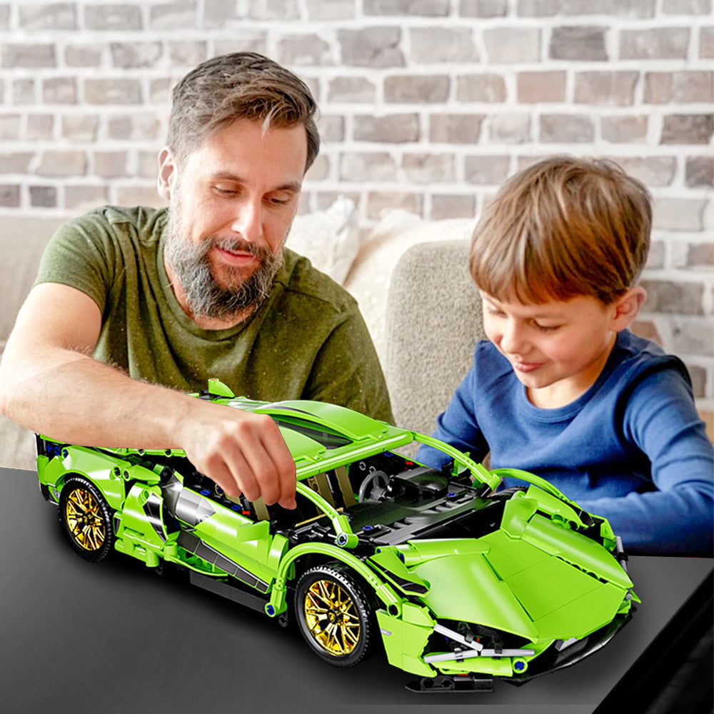 1:14 technical building block racing car, sports car model city mechanical speed vehicle super sports car, splicing is simple and easy to operate, festival gift birthday/Christmas/Halloween/Thanksgiving/New Year gift,