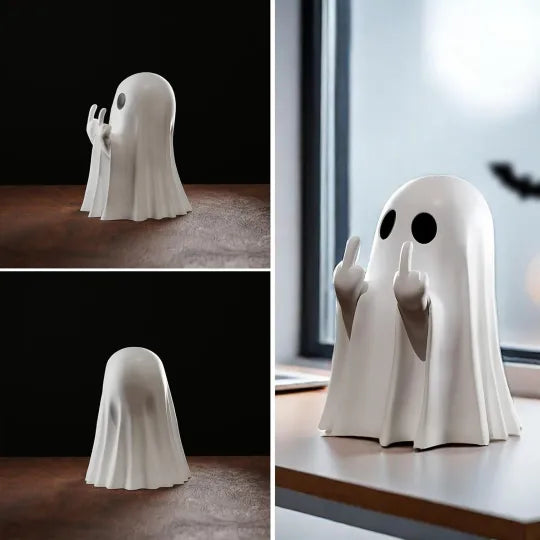 Halloween Ghost Figurine - Spooky Resin Ghost Statue