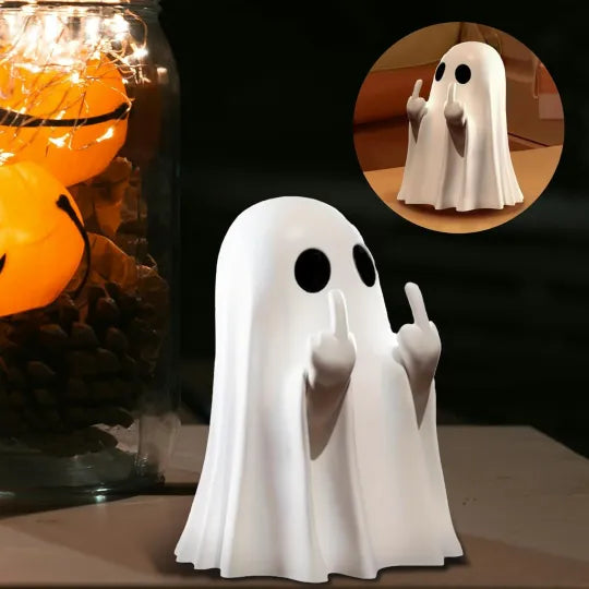 Halloween Ghost Figurine - Spooky Resin Ghost Statue