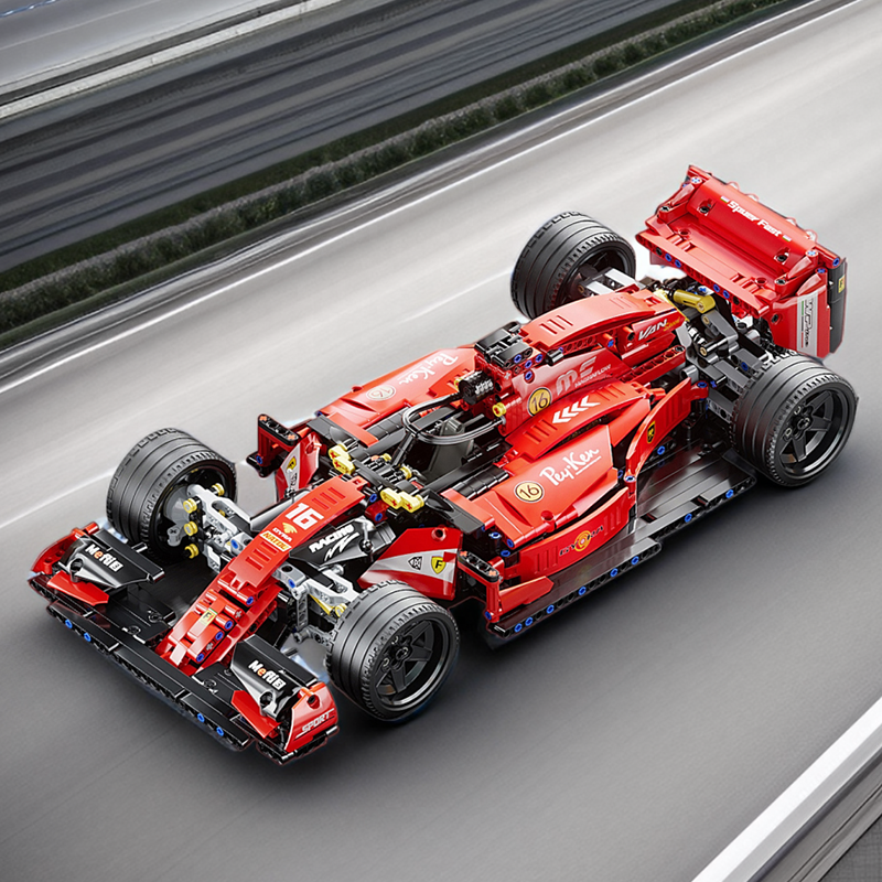 1163 pcs building block car, off-road vehicle racing car, cool black and red appearance science and technology design, splicing is simple and easy to operate, suitable for tide lovers holiday gifts