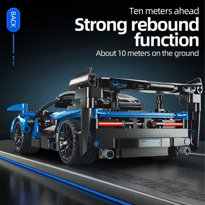 548 1:18 supercar building blocks - cool blue, full of technology, the first choice for holiday gifts